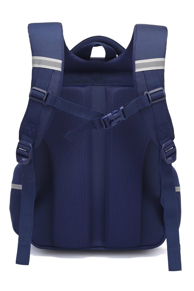 SUN EIGHT Premium 15.5-inch Light Weight School Backpack Water Resistant Polyester Kid’s Daypack for Boys, SE22260, Navy - Image 4